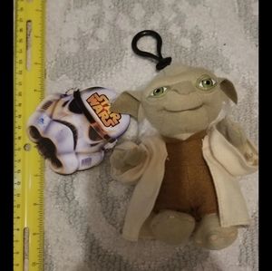 Star Wars Yoda plush toy coin bag with clip